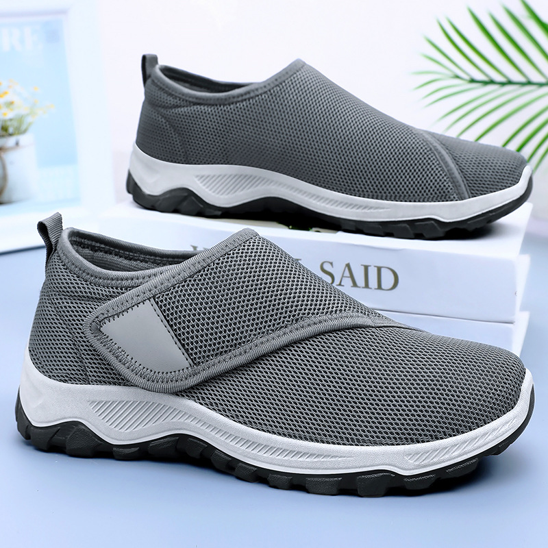 Velcro Hook Loop - Zapatos de malla para hombre, nuevos