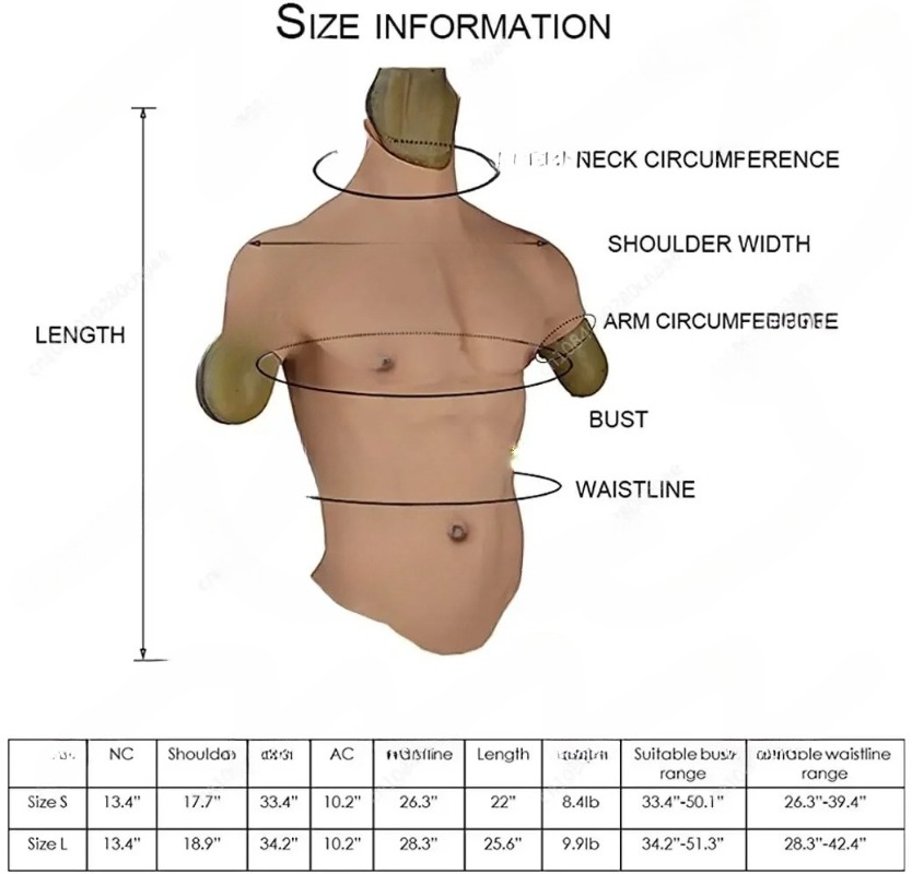 Cosplay Prop Designer - Traje de medio cuerpo de pecho