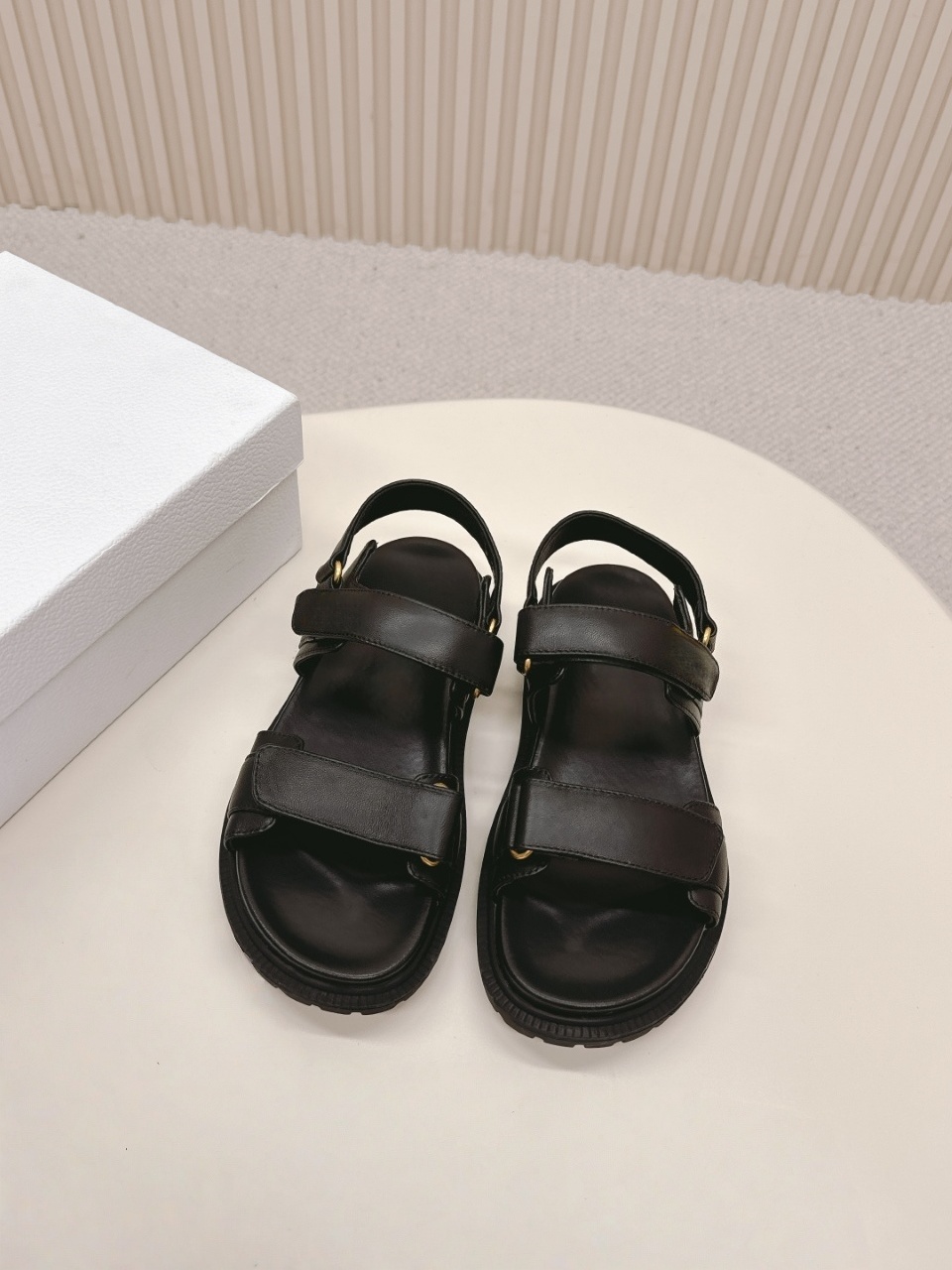 Velcro Hook Loop - Sandalias de Plataforma de Lujo para